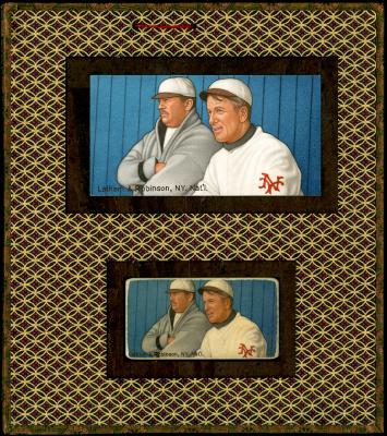 Picture, Helmar Brewing, T206-Helmar Card # 562, Arlie Latham with Wilbert ROBINSON (HOF), Horizontal , New York Giants